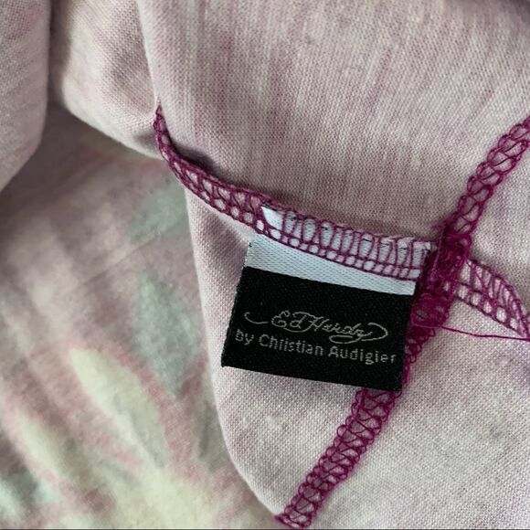 Purple Ed Hardy Blouse Size Small - Picture 6 of 8